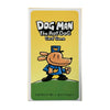 A yellow card game box featuring a cartoon dog character and the title Dog Man The Hot Dog Card Game