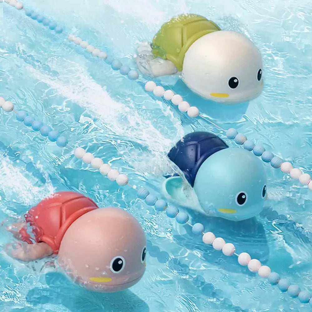 Wind-Up Swimming Turtle Bath Toys (Set of 3)