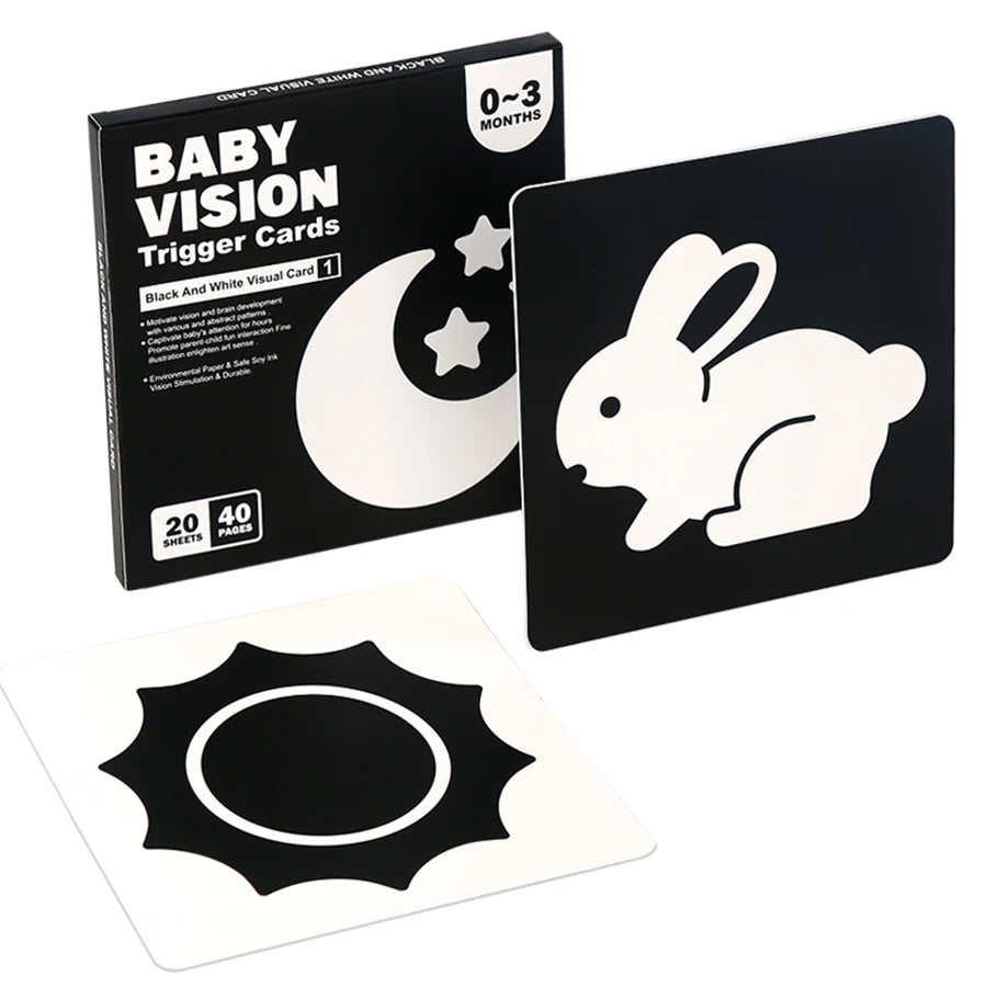 Montessori High-Contrast Visual Stimulation Cards for Babies
