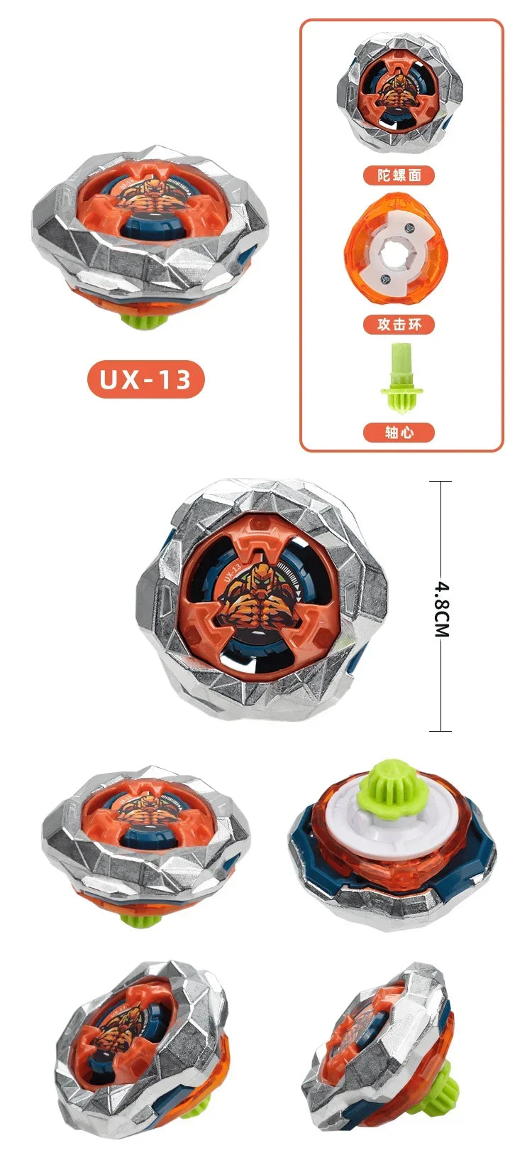 Metal Spinning Top Battle Toy with Launcher