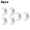 Six clear acrylic decorative phone charm hooks with adhesive backing