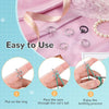 Instructions for putting on an adjustable cat-ear crochet ring by passing yarn through the tail
