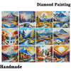 12-Piece Sunset Mountain Diamond Painting Craft Kit