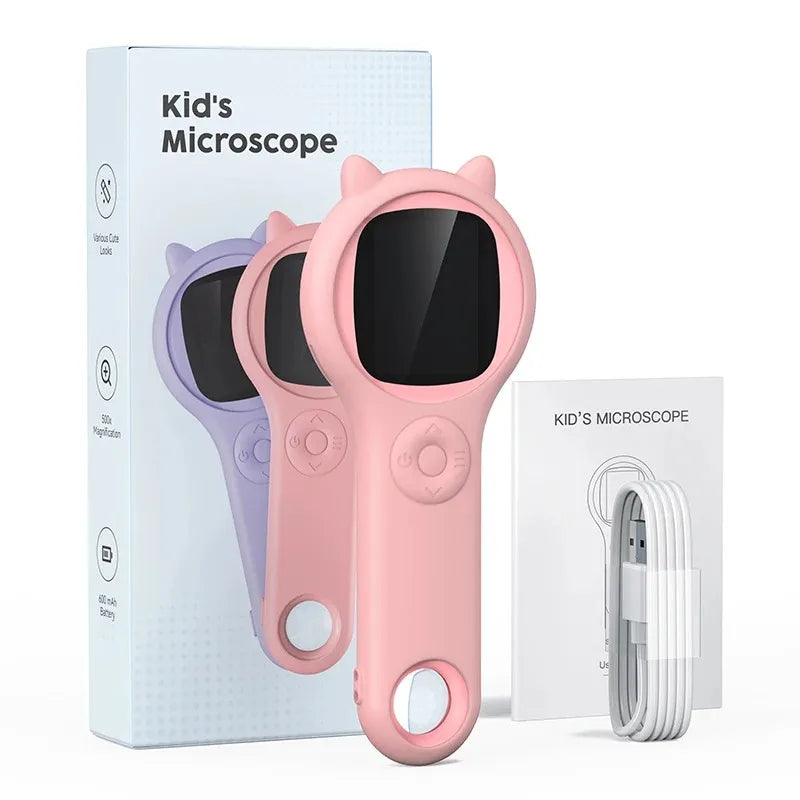Portable Handheld Microscope for Kids – 500x Magnification, Educational Science Toy
