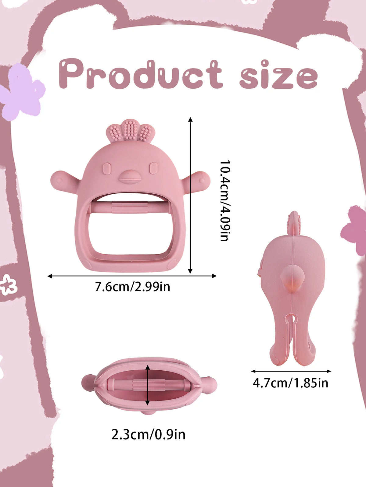 Chick-Shaped Silicone Teether Gloves for Babies