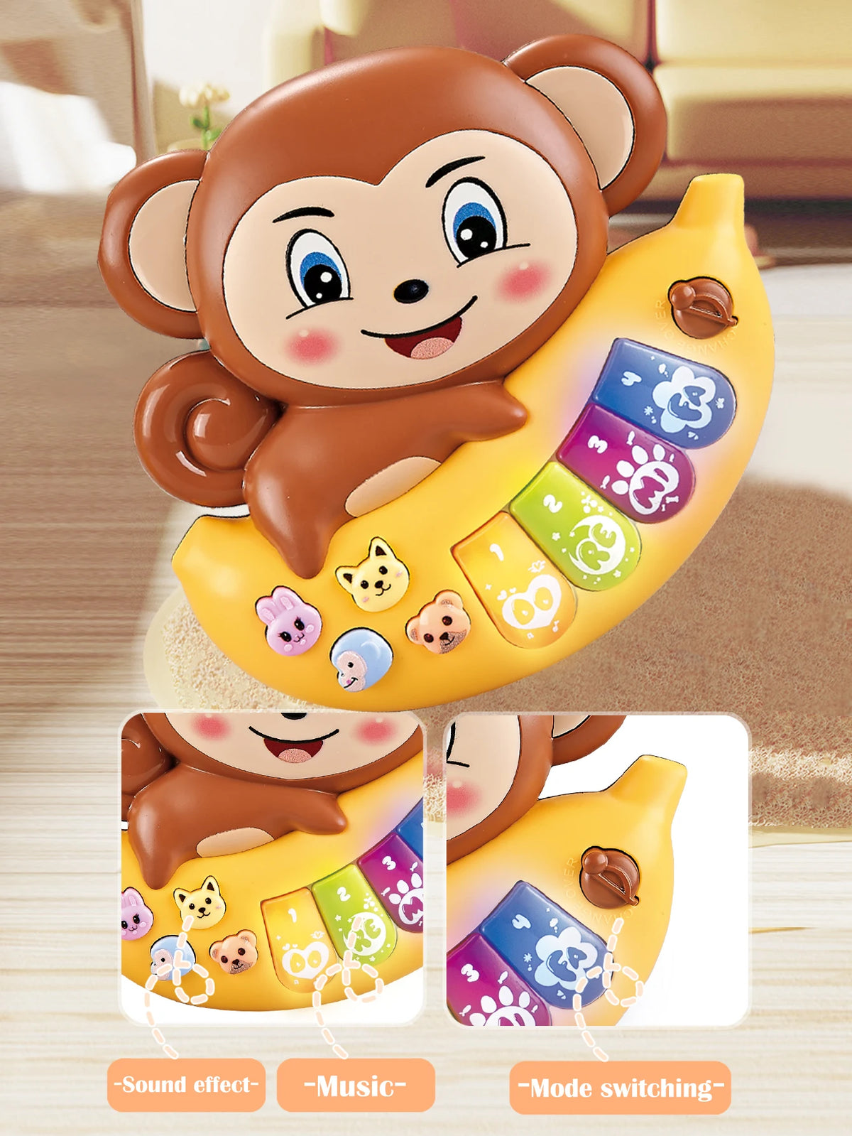 Interactive Musical Piano Toy with Animal Friends