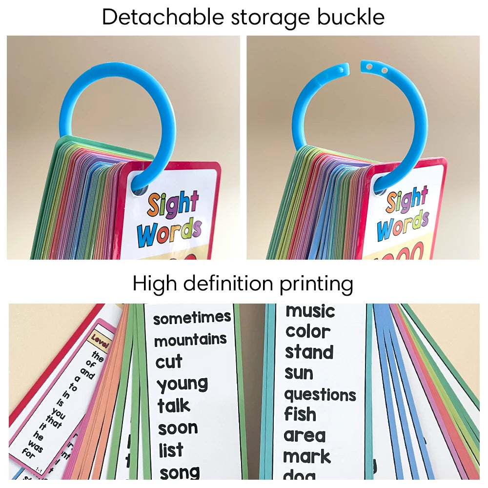 Sight Words Flash Cards Set for Early Reading Practice