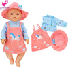 Doll Outfit Set with Hat for 17-43 cm Baby Dolls