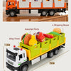 1:32 Scale Diecast Container Truck Toy – Fruit & Vegetable Transport Vehicle