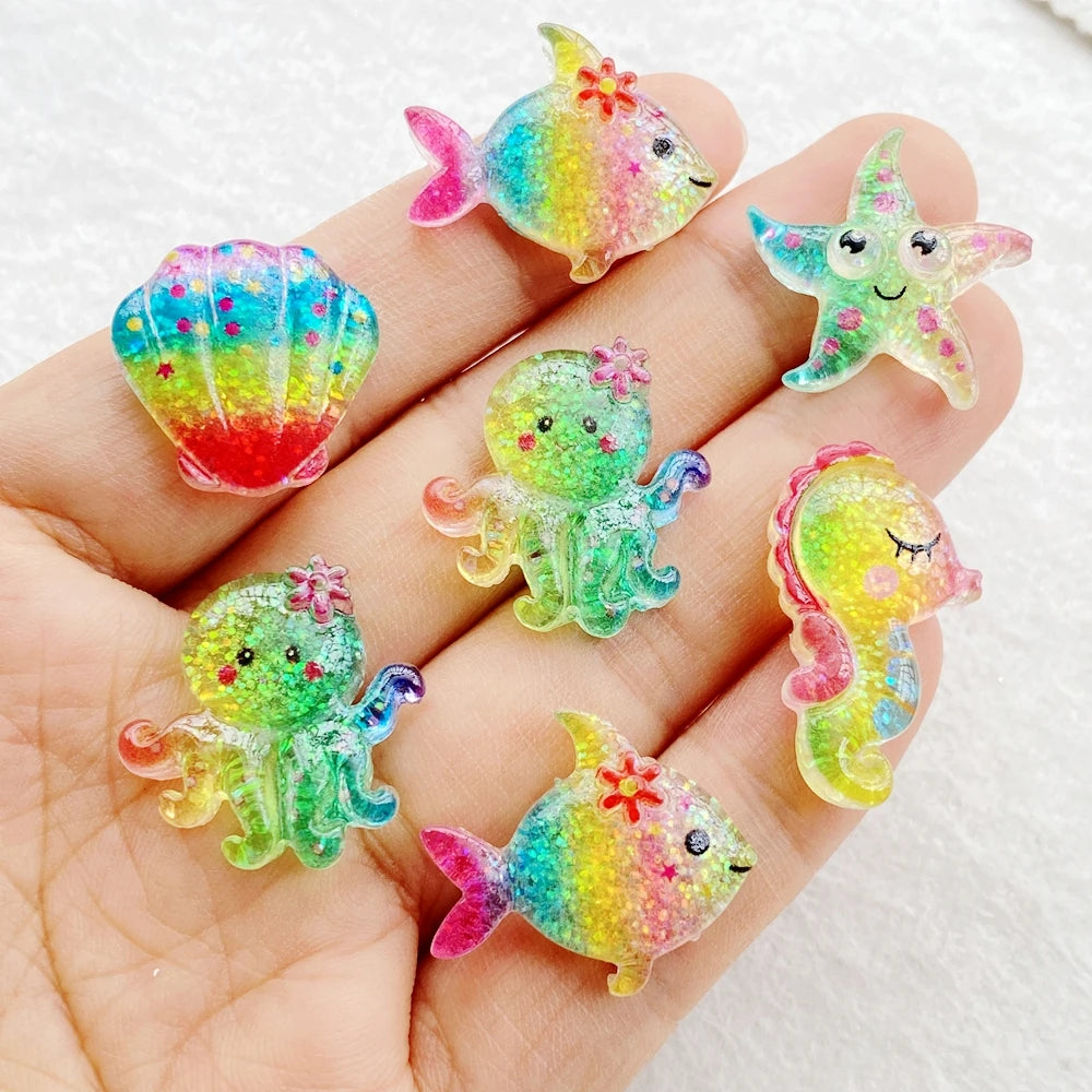 Ocean-Themed Resin Charms for Crafts & DIY Jewelry