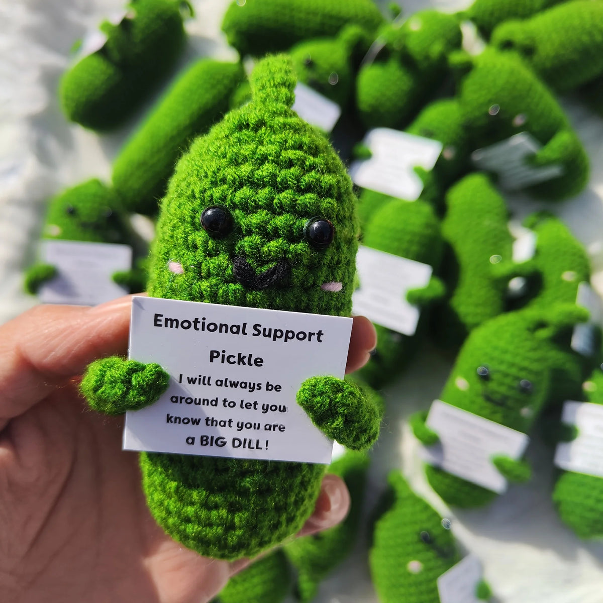 Quirky Pickle Plush Pillow – Soft Humor Decor