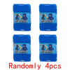 Four sets of blue PVC figures depicting Minecraft Steve with a sword and a block, randomly packaged.