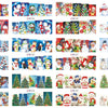 A collection of Christmas themed nail art stickers featuring festive designs, characters, and seasonal motifs.