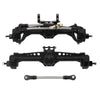 Set of black nylon portal axles for an Axial SCX10 RC crawler, including the axle and mounting brackets.