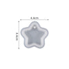 A light gray heart-shaped silicone mold for resin jewelry making, measuring 4.4cm across.