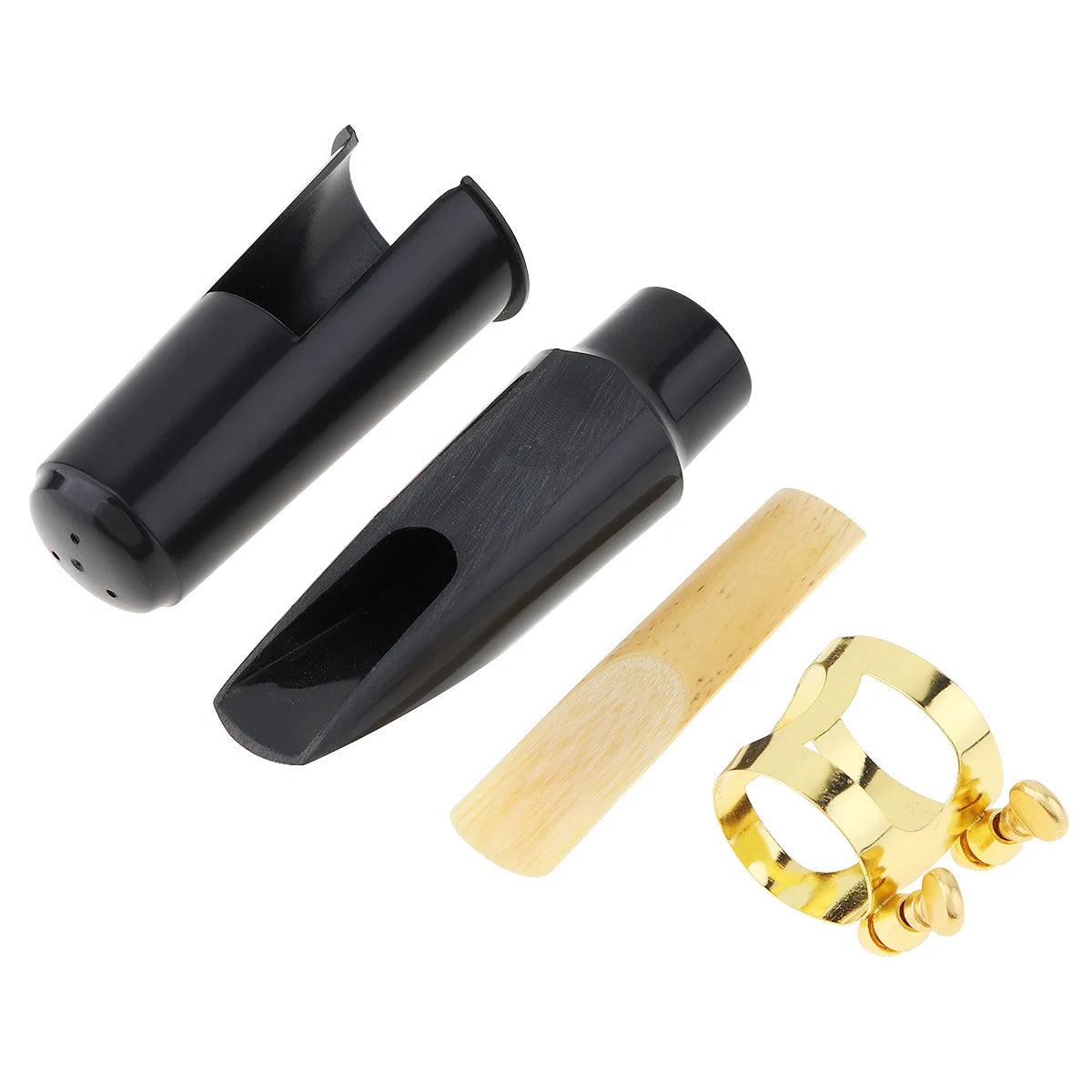 Alto Saxophone Mouthpiece Kit with Reeds, Cushions & Cleaning Brush