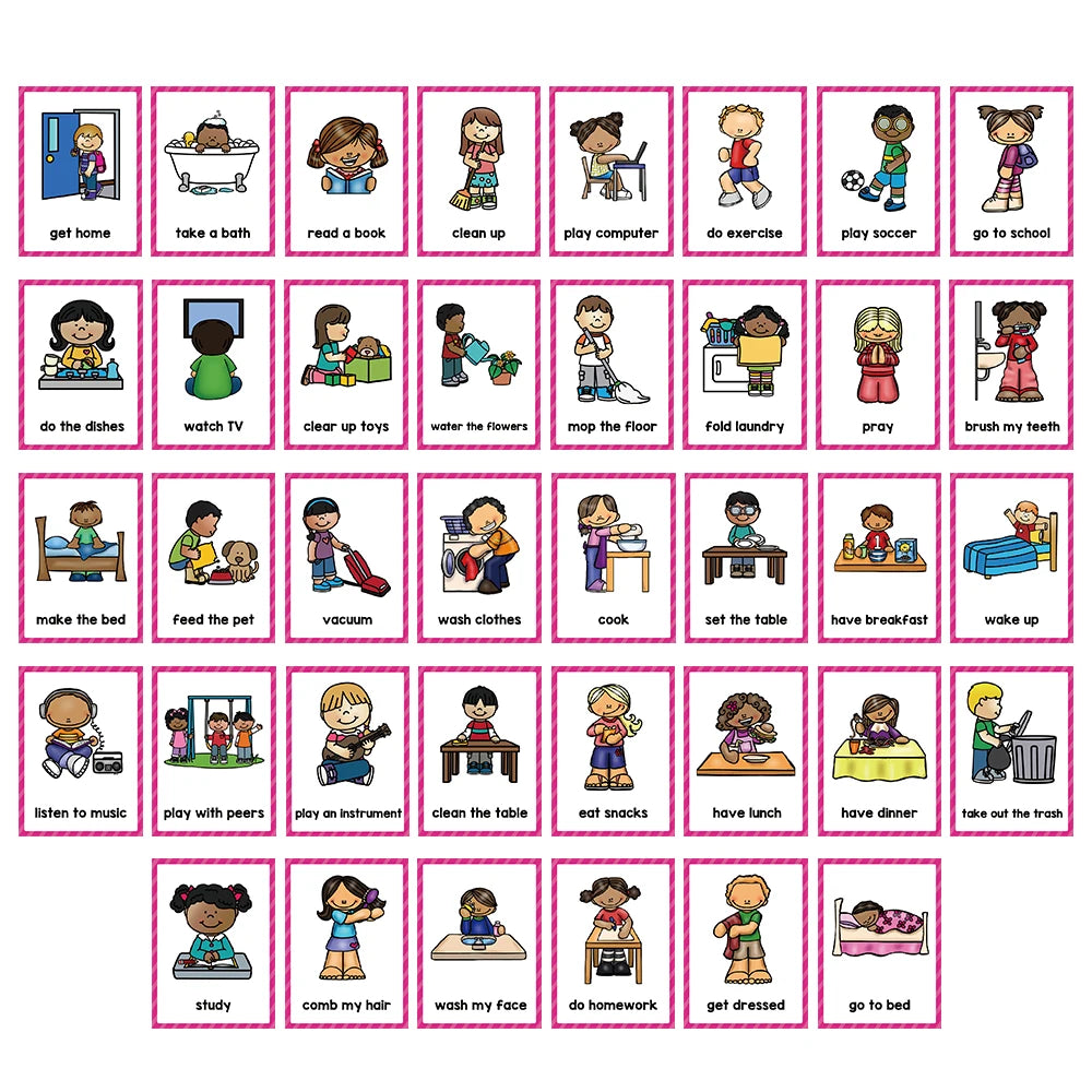 Montessori English Word Learning Cards for Kids