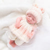 Lifelike 12-Inch Reborn Baby Doll with Outfit – Soft Vinyl, Huggable & Cute