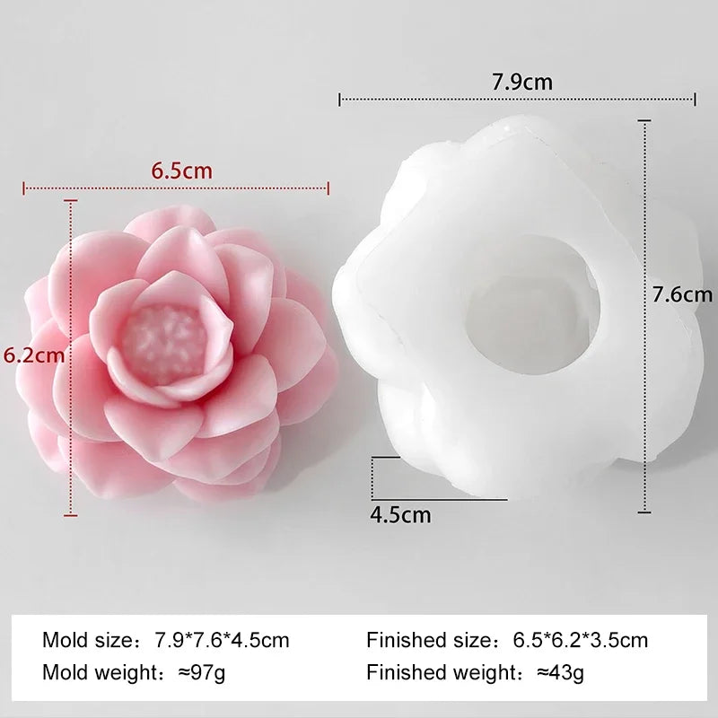 Floral Silicone Mold for Candle, Soap & Resin Crafts