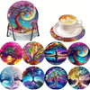 Sparkling Rhinestone Diamond Painting Coaster Set with Holder