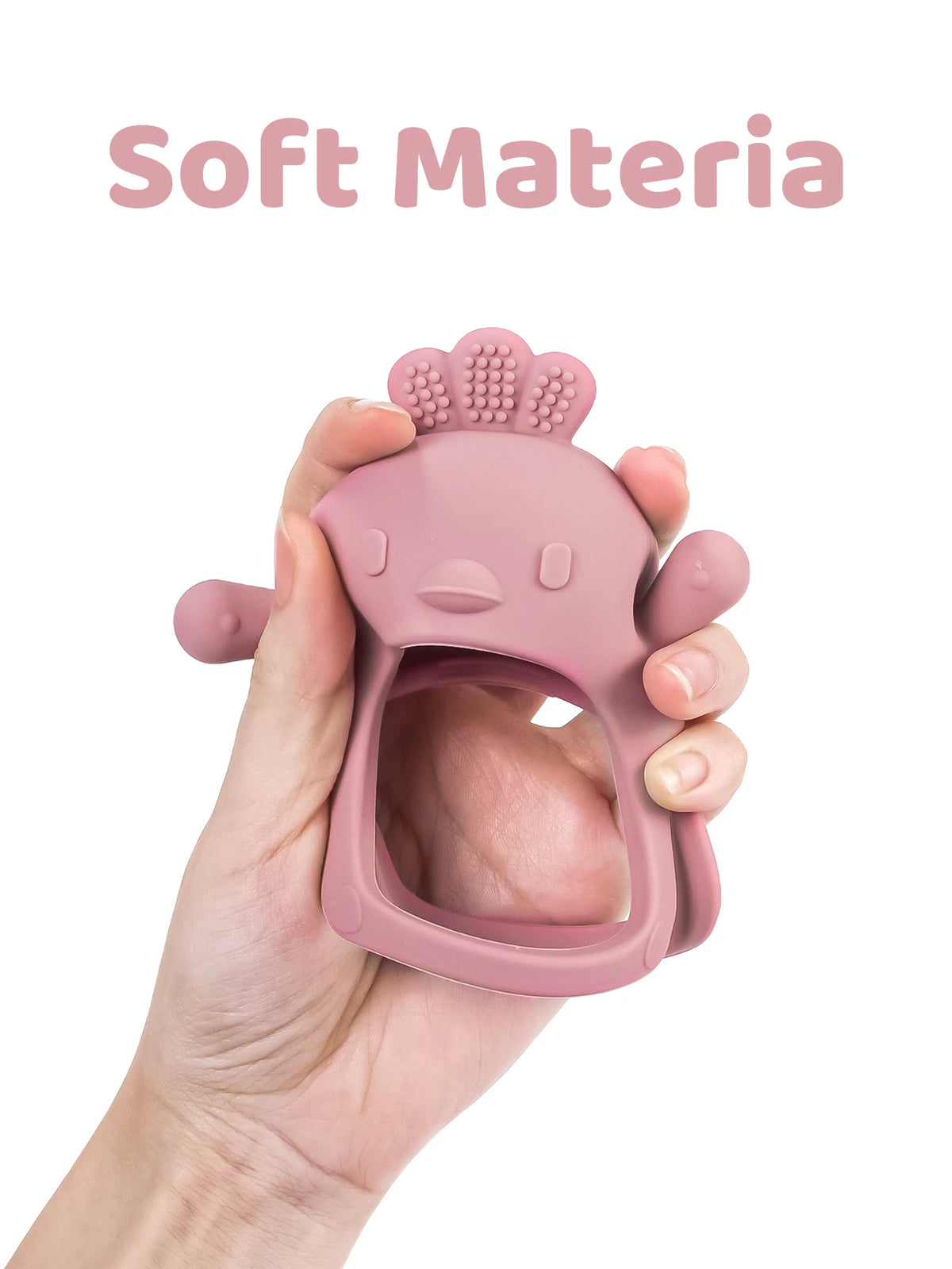 Chick-Shaped Silicone Teether Gloves for Babies
