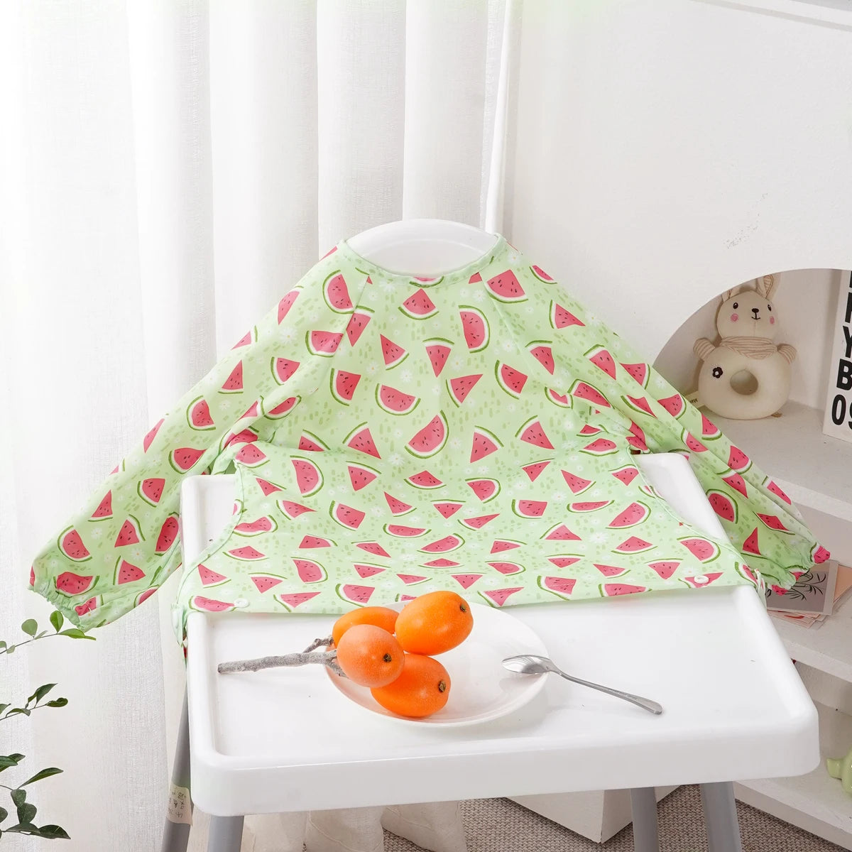 Waterproof Long-Sleeve Baby Bibs with Cute Designs