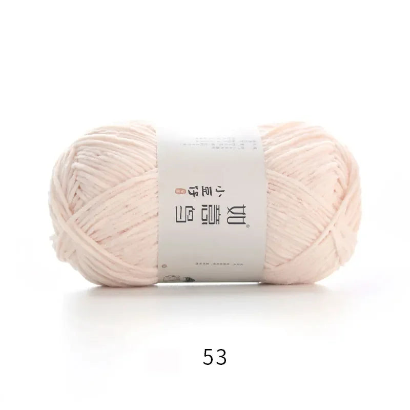 Soft Chenille Yarn for Knitting & Crochet - 50g Ball