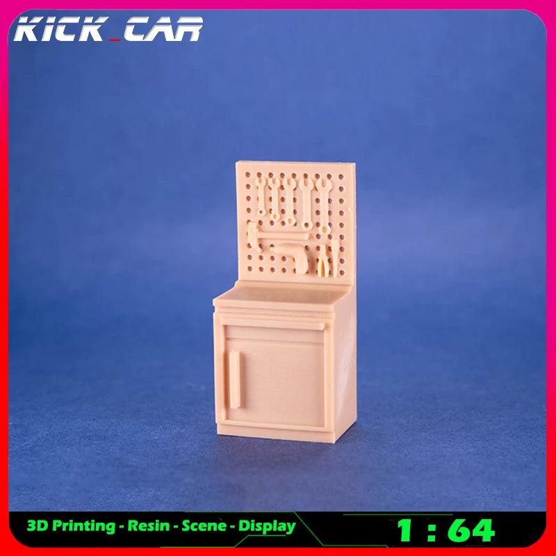 1/64 Scale Resin Tool Cabinet Set for Diorama Scenes