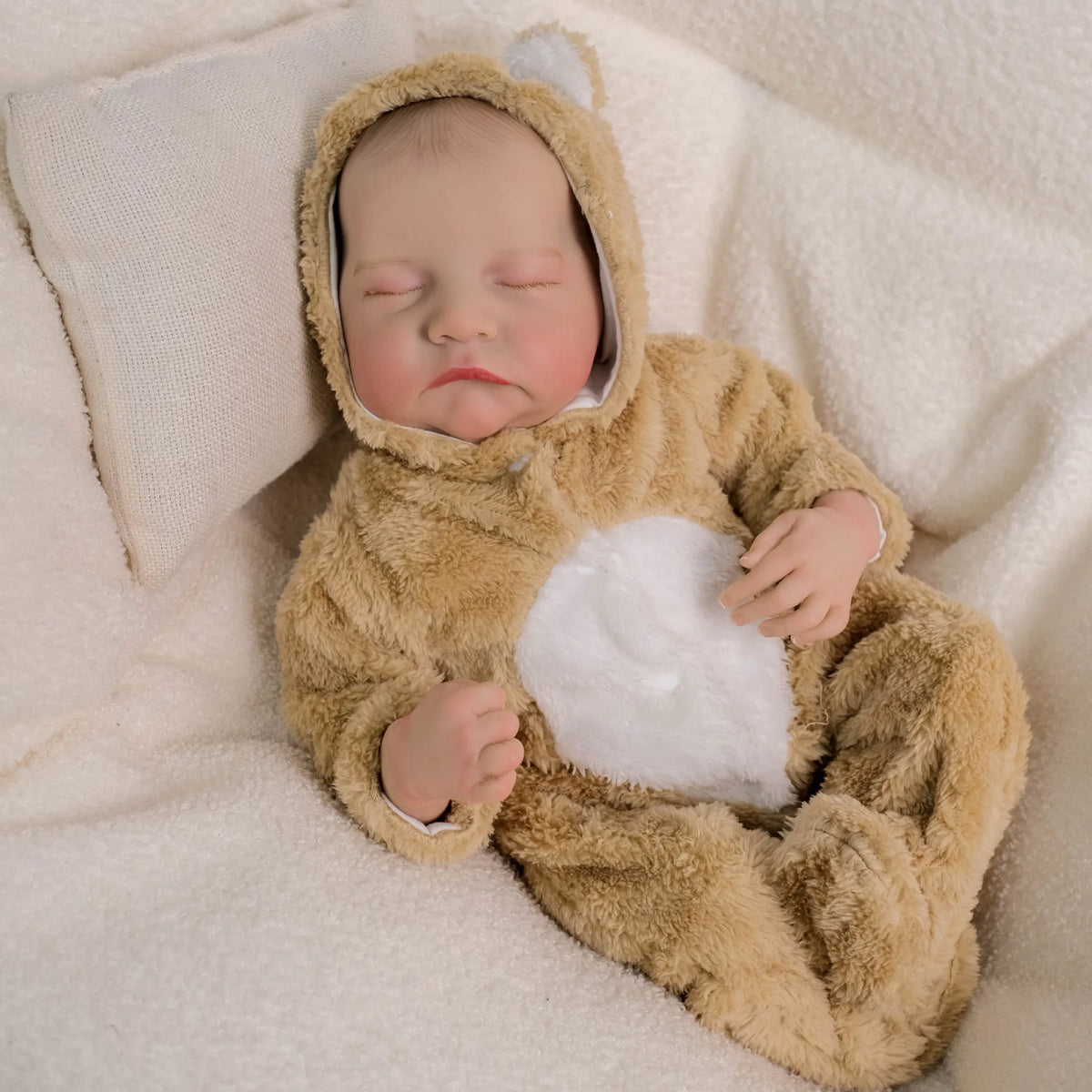 Lifelike 18-Inch Reborn Baby Doll with Soft Vinyl Body - Poseable Newborn Boy for Kids