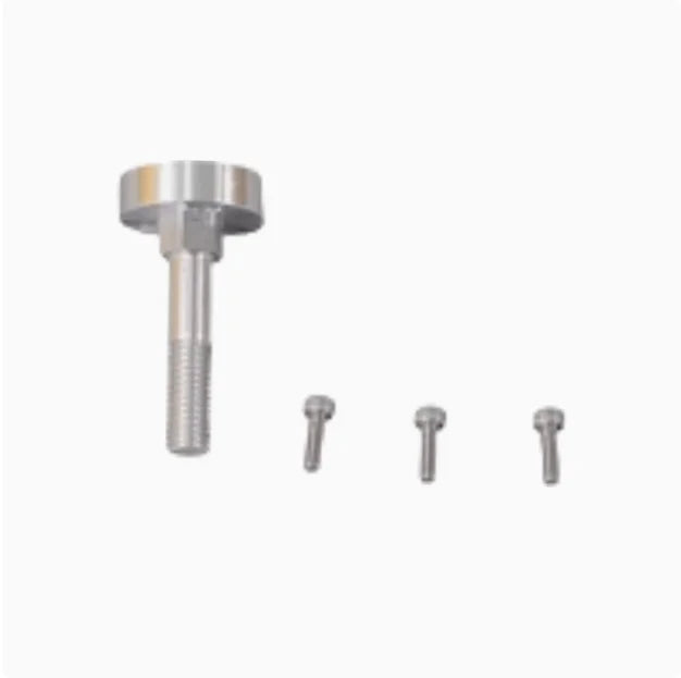 Replacement parts kit for a PA-18 J3 aircraft, including a metal fitting and several screws.