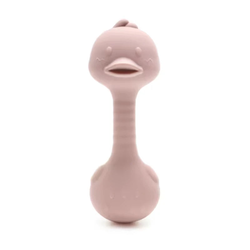 Rabbit Ear Silicone Baby Rattle & Teether Set