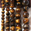 Genuine Tiger Eye Stone Beads for Jewelry Making – Round 8mm, 15" Strand
