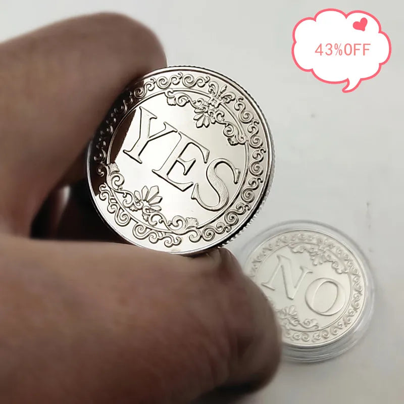 Yes or No Decision-Making Coin – Double-Sided Commemorative Badge
