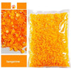 Bag of orange tangerine resin rhinestones for crafts and DIY projects