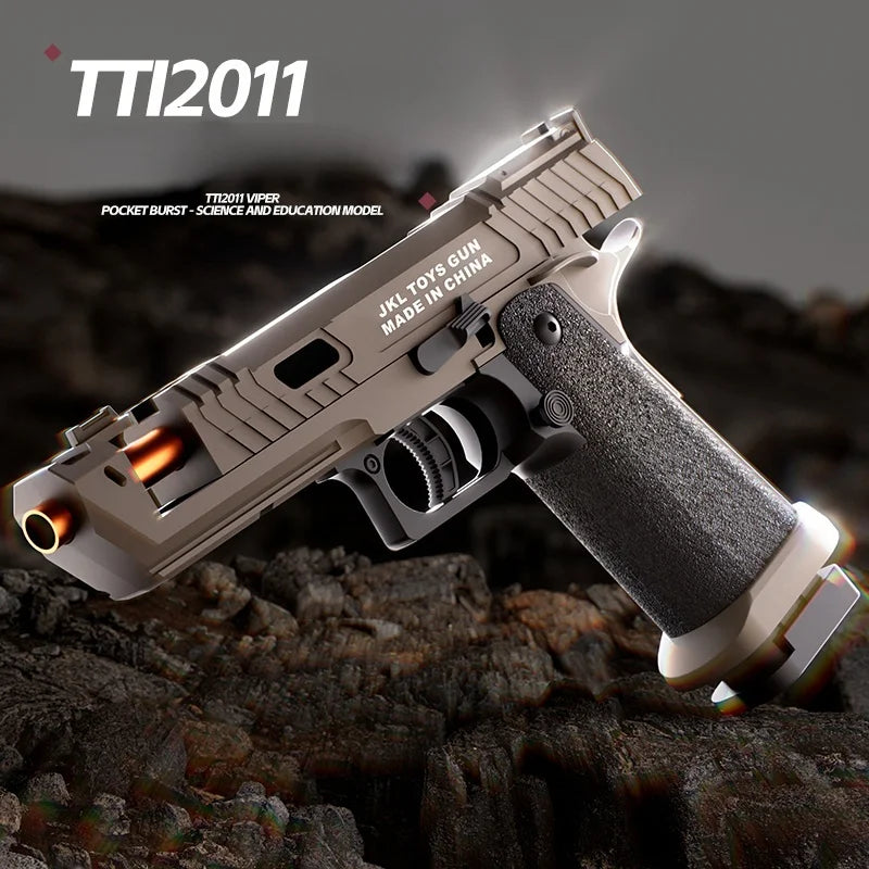 Realistic Shell-Ejecting Blowback Toy Pistol with Soft Bullets