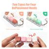 Tactile Keyboard Fidget Keychain with Silent and Click Modes