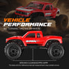 Red Choral Pro 1:18 scale RC rock crawler vehicle performance shot