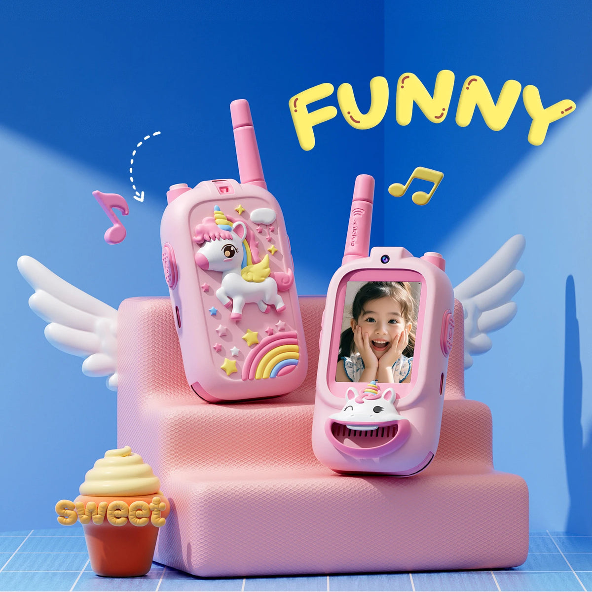 Kids Video Walkie-Talkies with Camera and Screen (2 Pack)