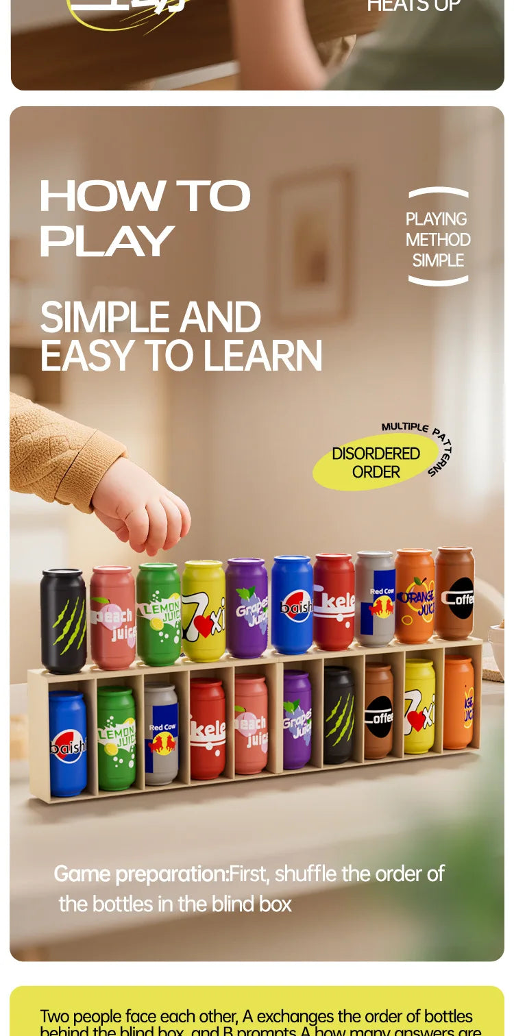 Bottle Guessing Logic Board Game – Memory & Reasoning Challenge