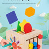5-in-1 Wooden Shape & Color Sorting Toy for Toddlers