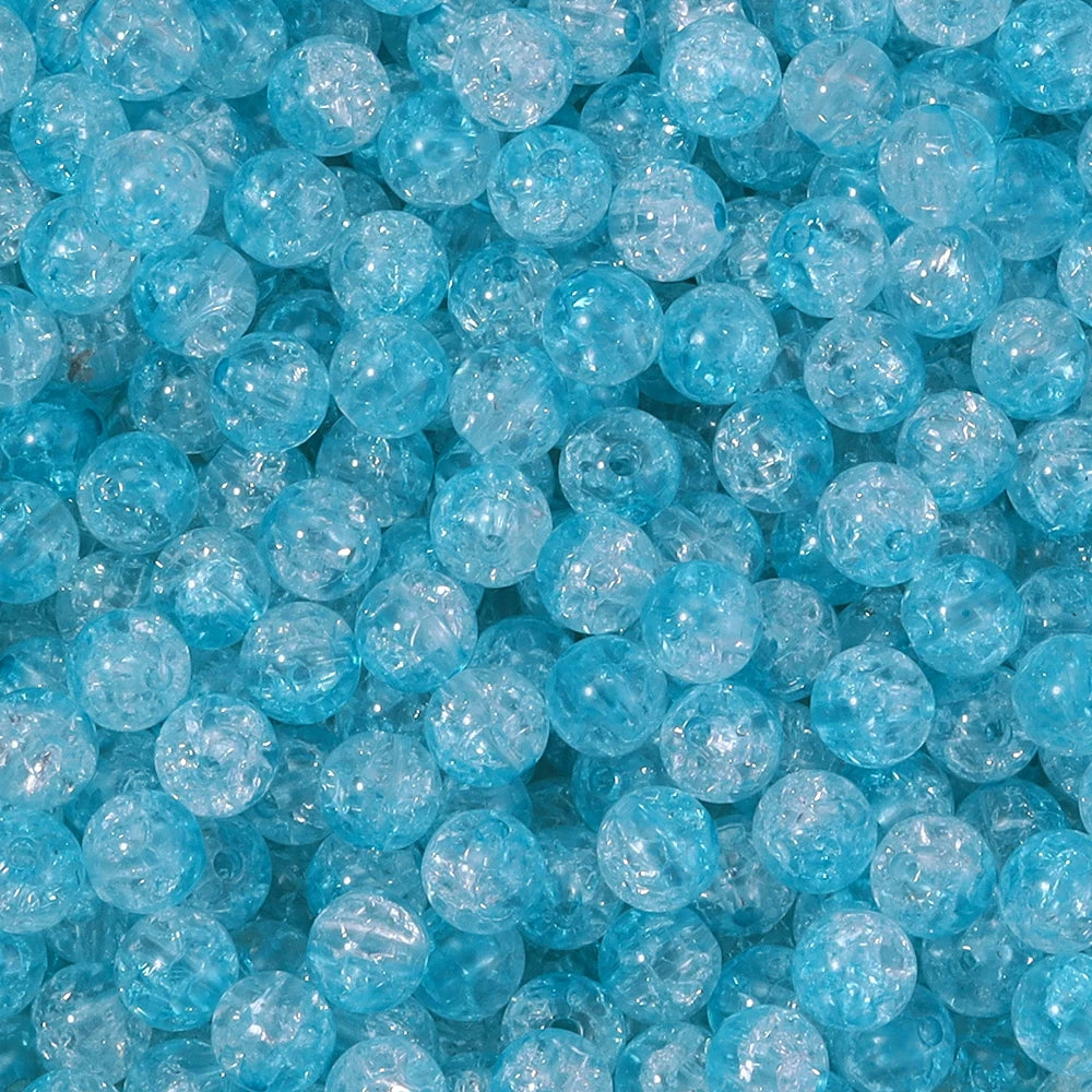 Colorful Cracked Acrylic Beads for Jewelry Making
