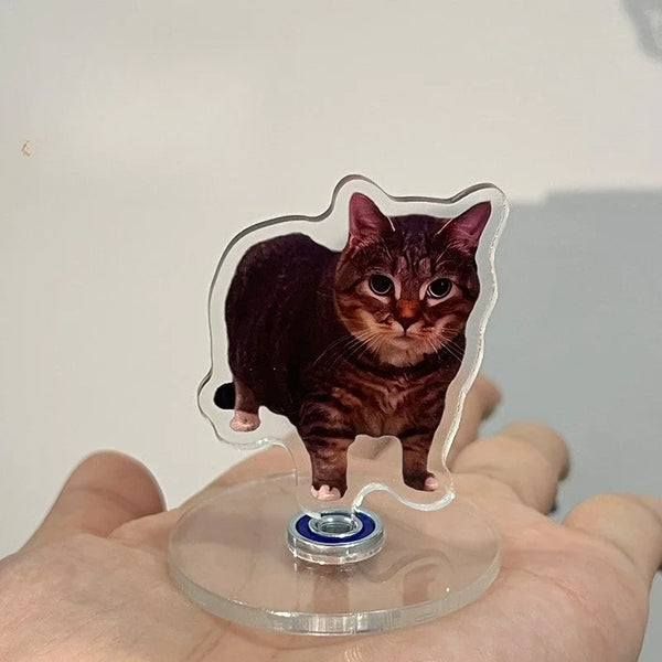 Rotating Cat Figurine Desk Decor