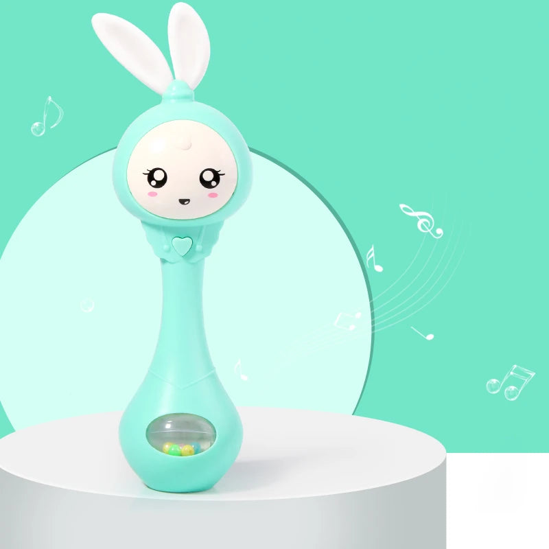 Musical Rabbit Rattle and Teether Toy for Babies