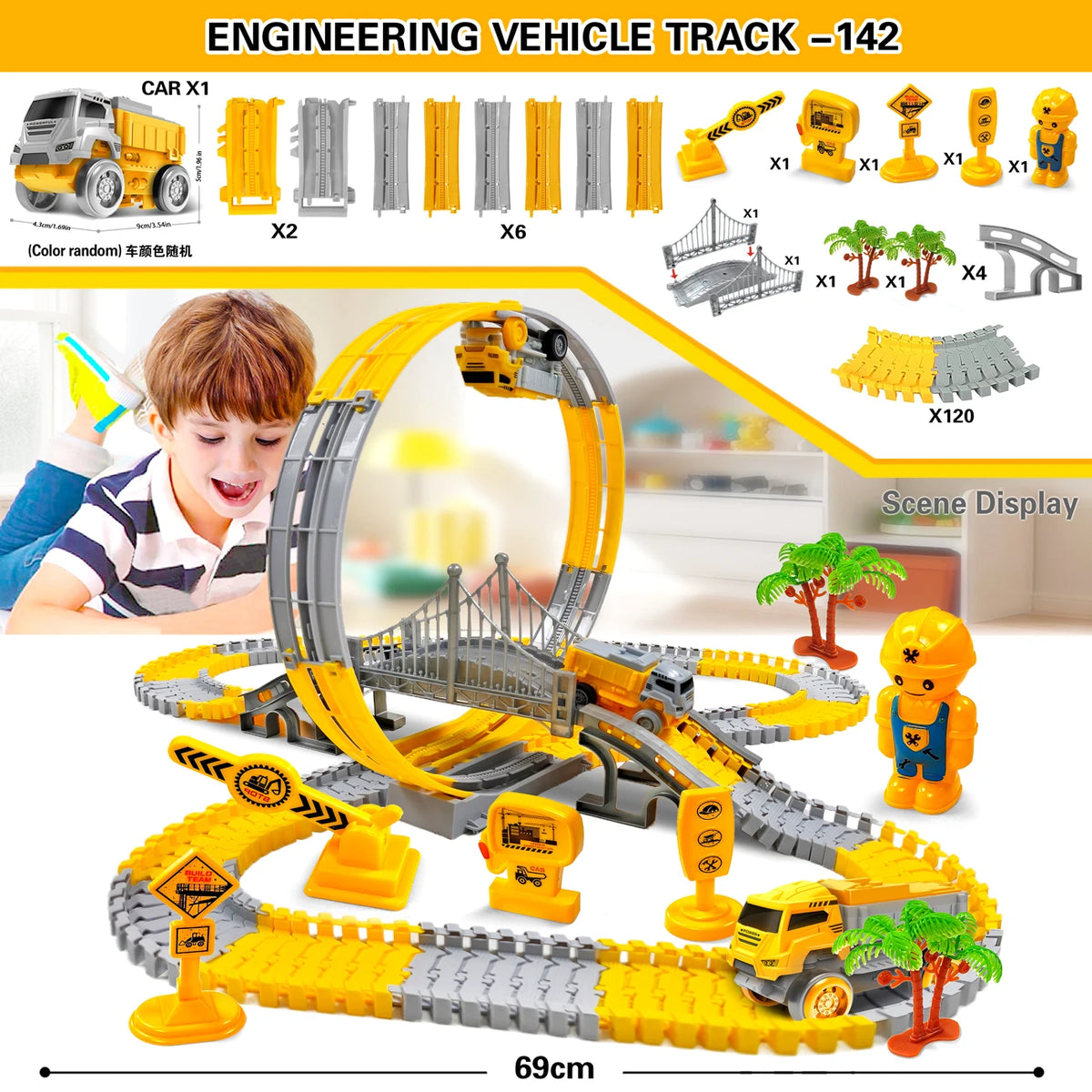 Magic Climbing Track Car Set for Kids