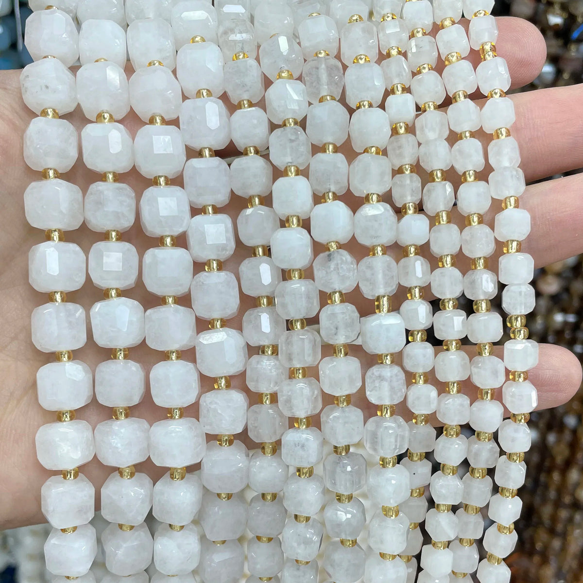 Natural Stone Faceted Beads for Jewelry Making