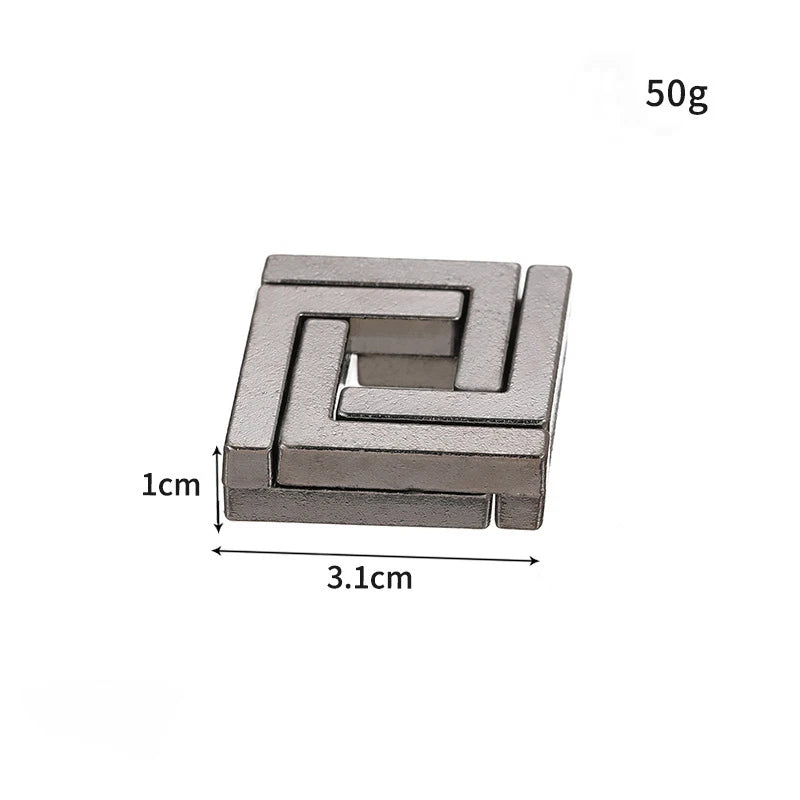 Brain Teaser Metal Puzzle Set for Adults and Teens