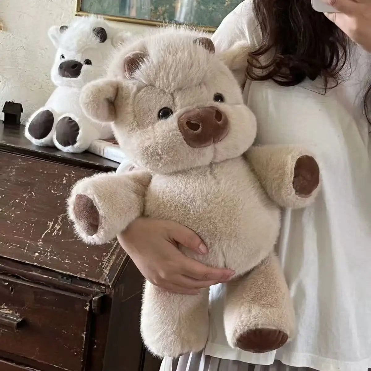 Extra Soft Cute Pig Plush Pillow - 17.7 Inch Comfort Stuffed Animal