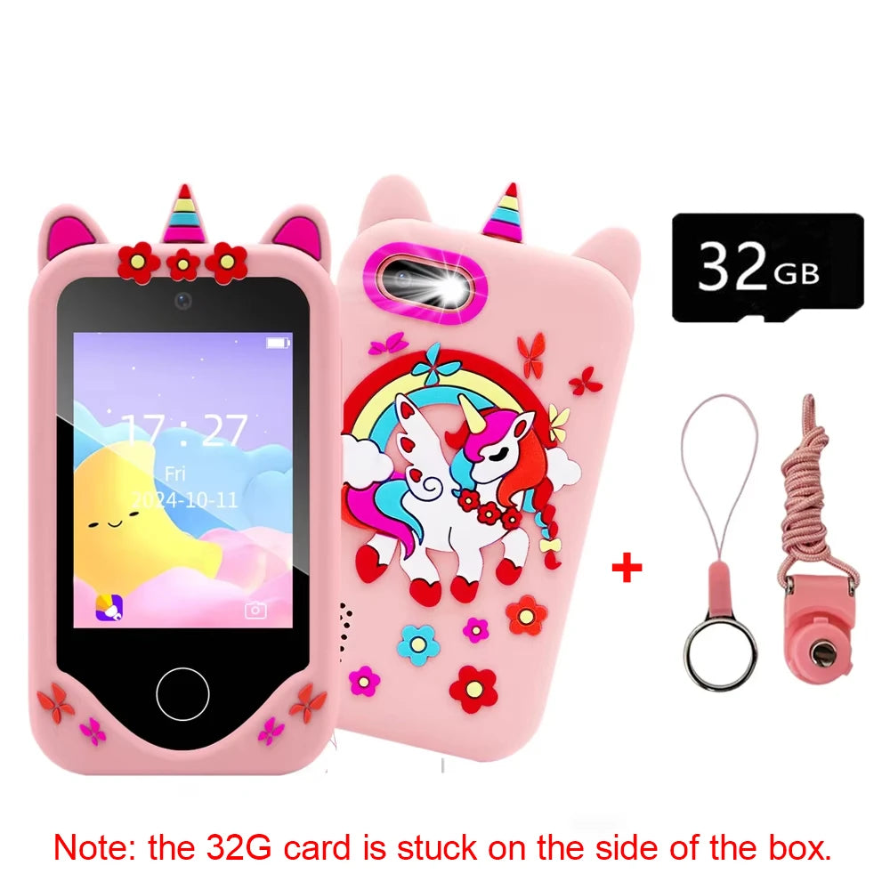 Kids' Smart Phone Toy with Dual Camera and 28 Learning Games