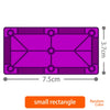 A purple magnetic building block rectangle with internal connections.