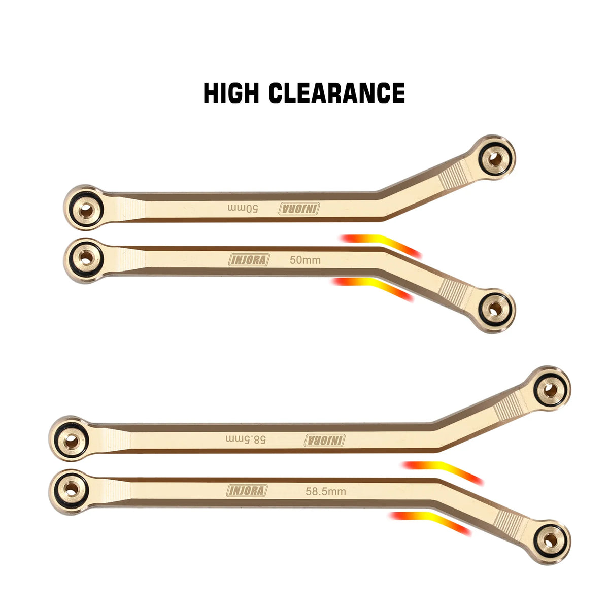 Brass High-Clearance Chassis Link Set for 1/24 RC Crawler Axial SCX24 Deadbolt B17